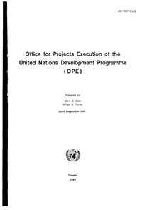 Office for Projects Execution of the United Nations Development Programme (OPE) /