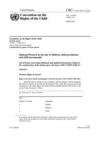 Optional Protocol on the Sale of Children, Child Prostitution and Child Pornography :
